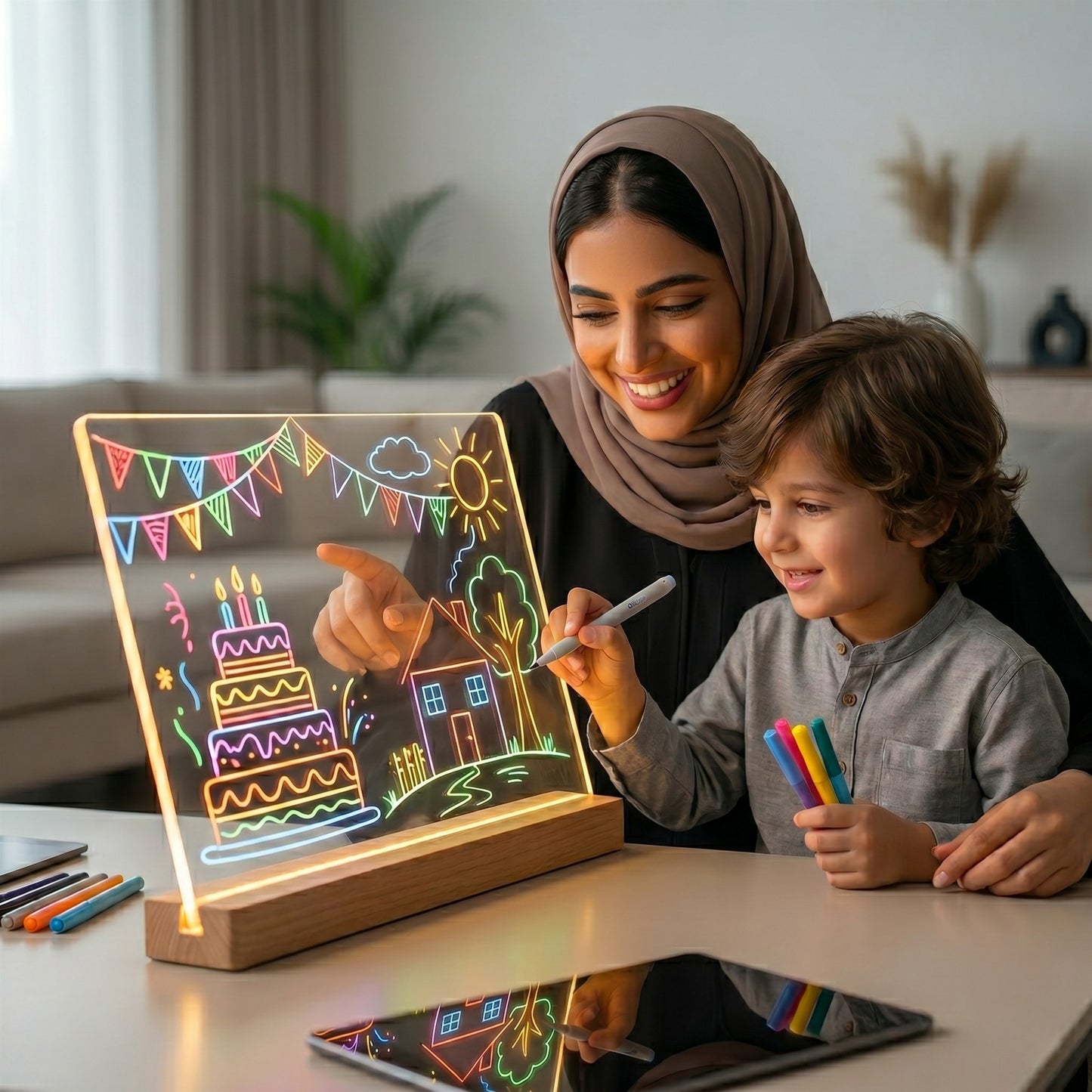 لوحة الرسم المضيئة للأطفال