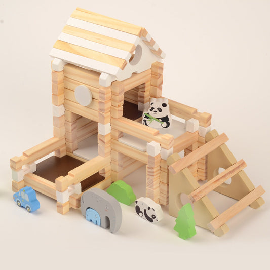 مكعبات البناء الخشبية التعليمية – تنمية الإبداع والخيال للأطفال